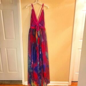 2xl womens dress new never worn xpluswear multicolor dress long